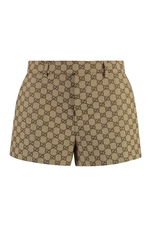 GG motif fabric shorts-0